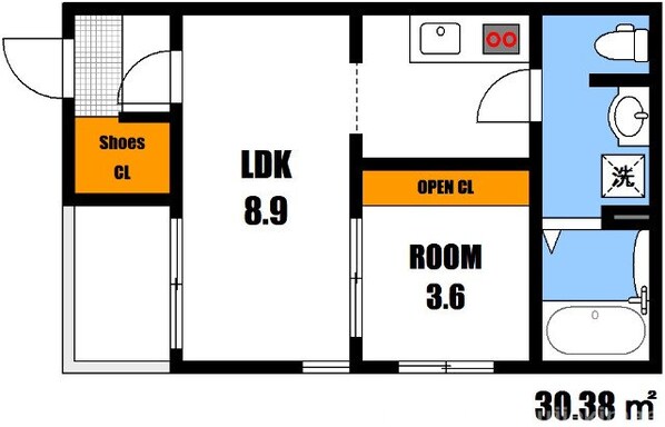 古市橋駅 徒歩5分 3階の物件間取画像